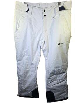 Arctix Womens White Insulated Snow Pants Adjustable Waist Ski Snowboard Large